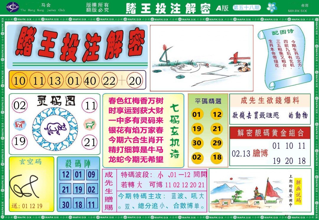 058期赌王投注解密[图]