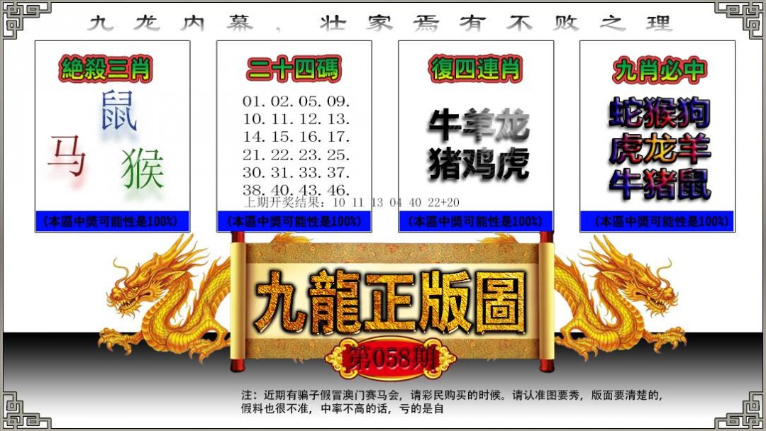 058期九龙正版图[图]