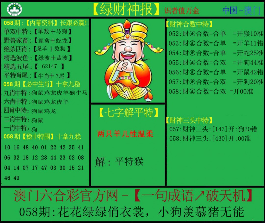 058期绿财神[图]