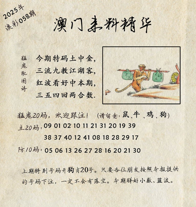 058期澳门来料精华[图]