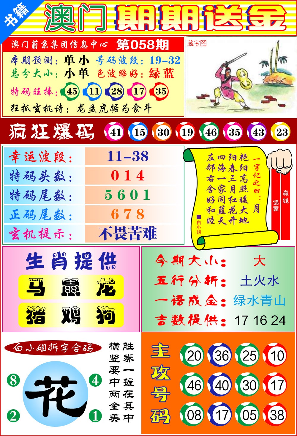 058期澳门期期送金[图]