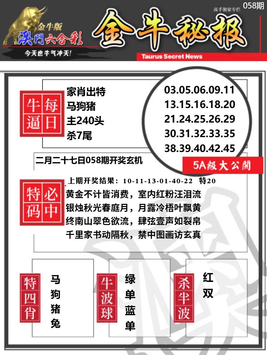 058期金牛秘报A[图]