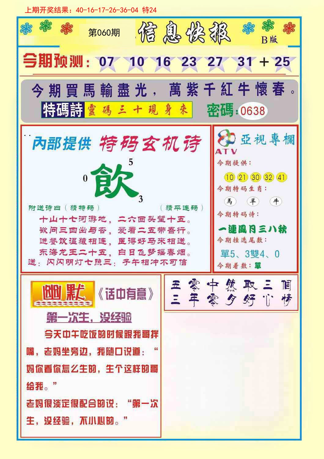 060期信息快报B[图]