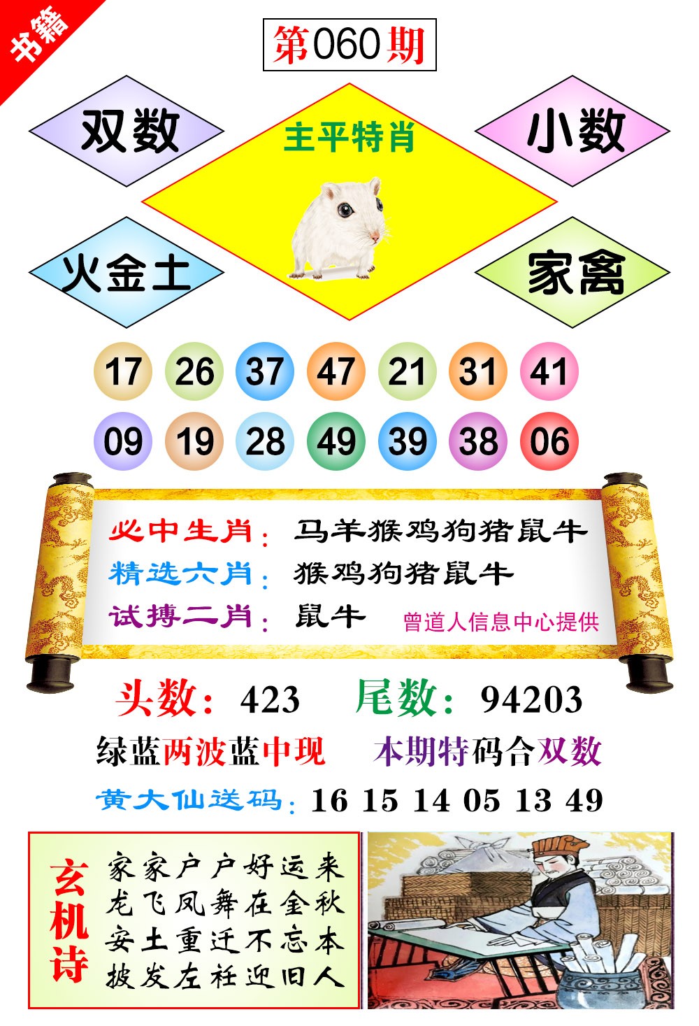 060期澳门济公十八码[图]