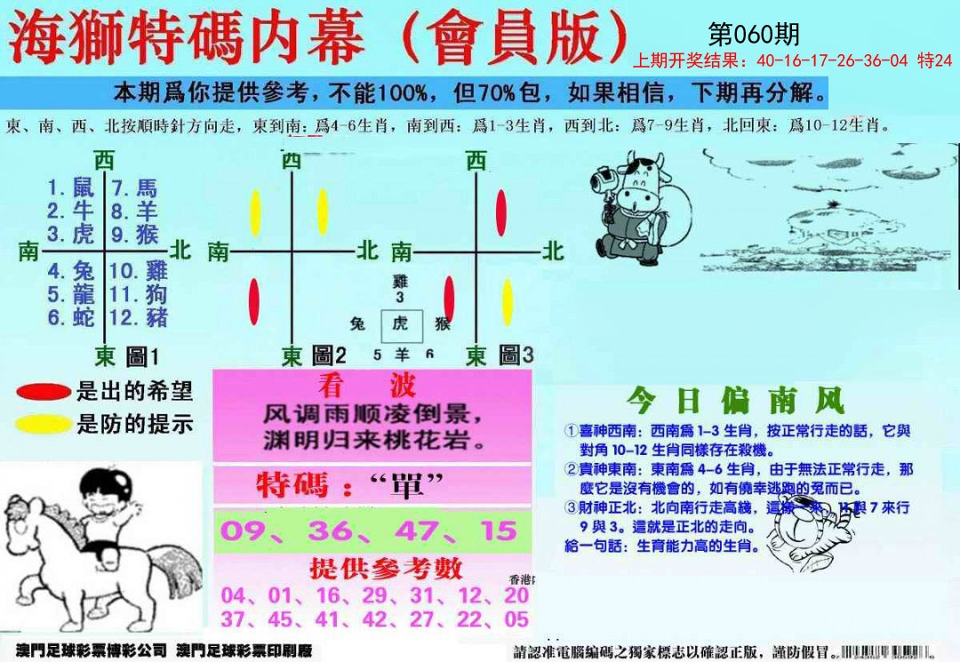 060期另版海狮特码内幕报[图]