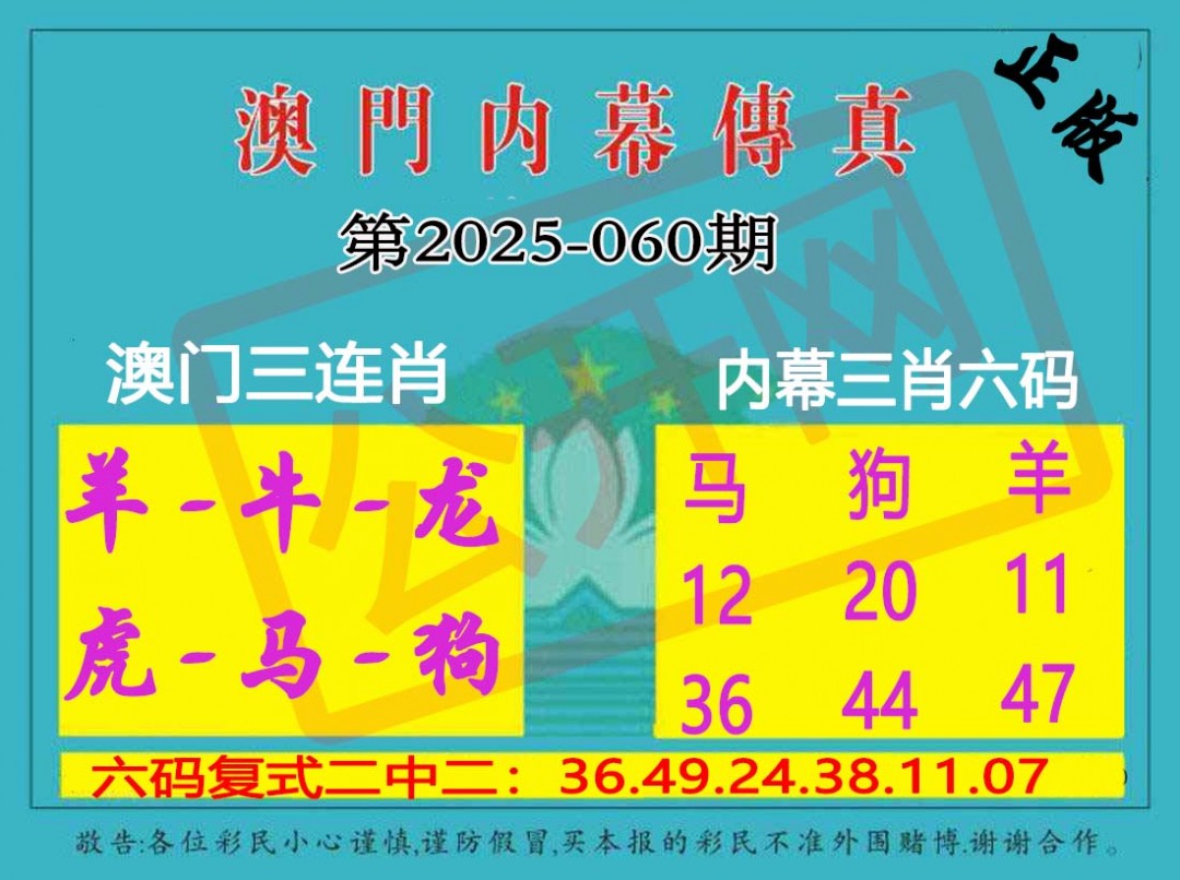 060期内幕传真三肖版[图]