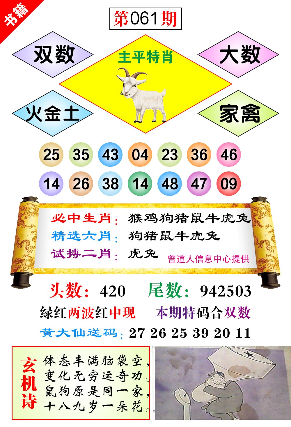 061期澳门济公十八码[图]