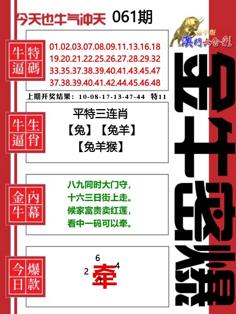 061期金牛密爆[图]