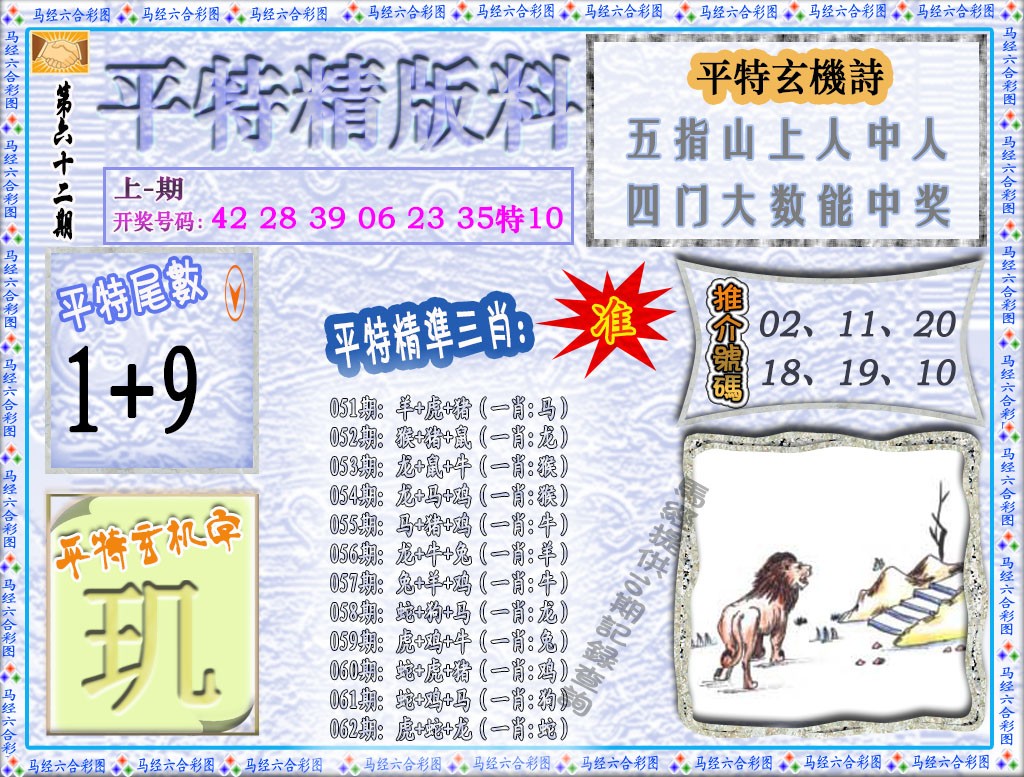 062期平特精版料[图]