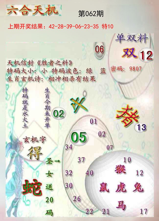 062期天机报[图]