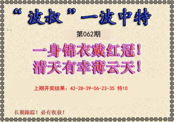 062期波叔一波中特[图]