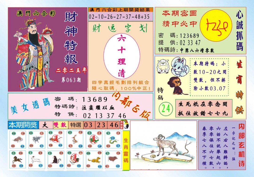063期财神特报[图]