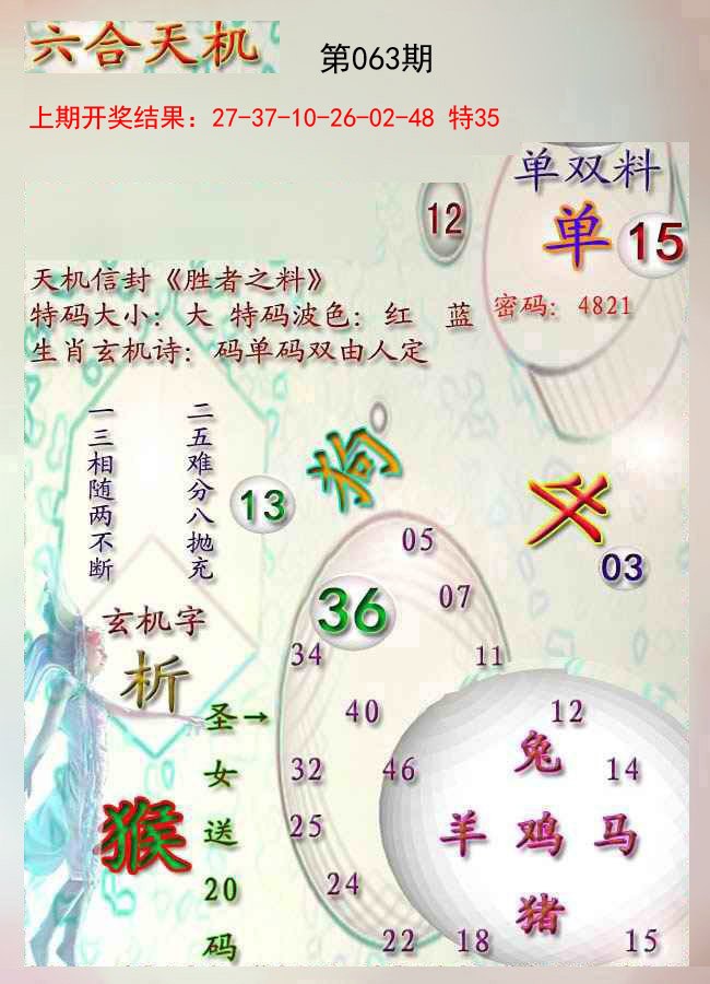 063期天机报[图]