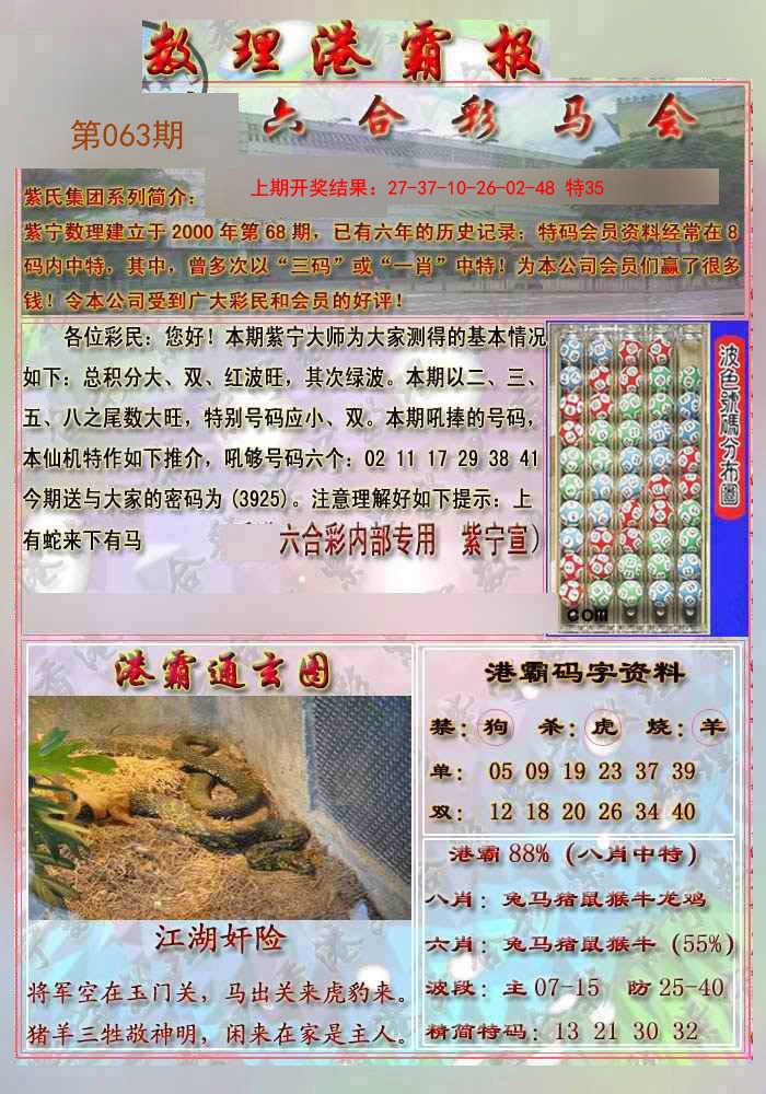 063期港霸报[图]