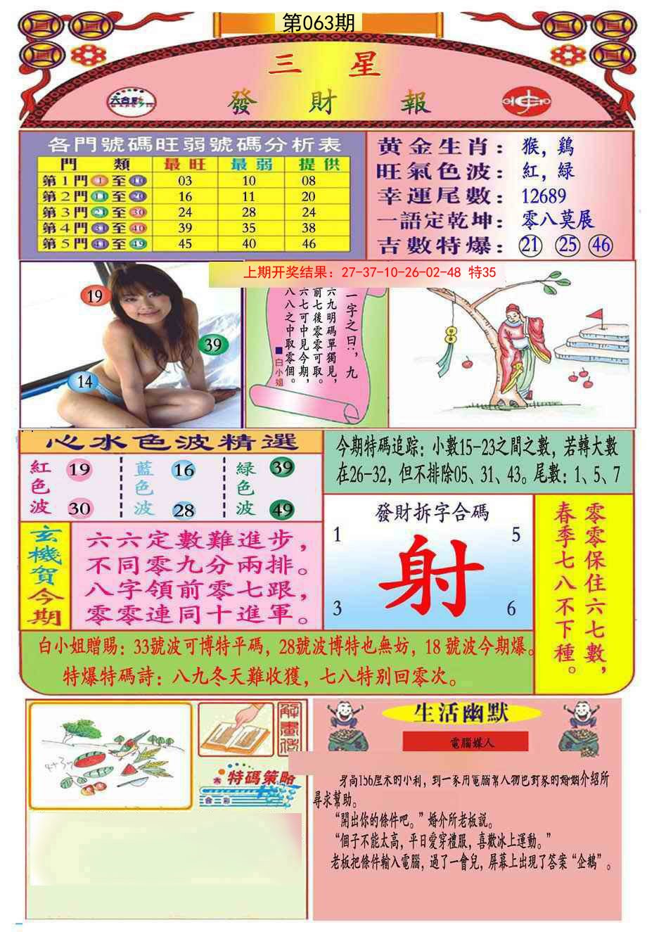 063期三星发财报(推荐)[图]