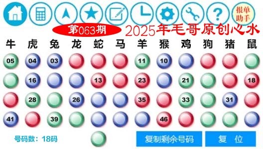 063期毛哥心水[图]