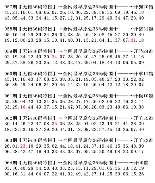 064期36码特围[图]