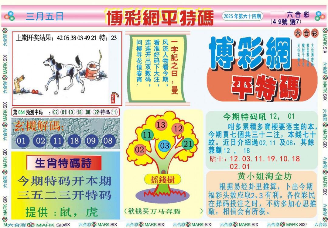 064期博彩网平特报[图]