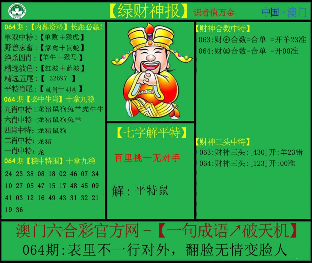 064期绿财神[图]