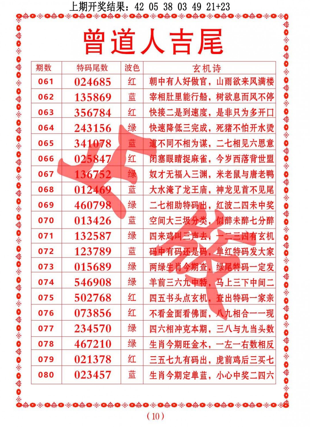 064期曾道人吉尾[图]