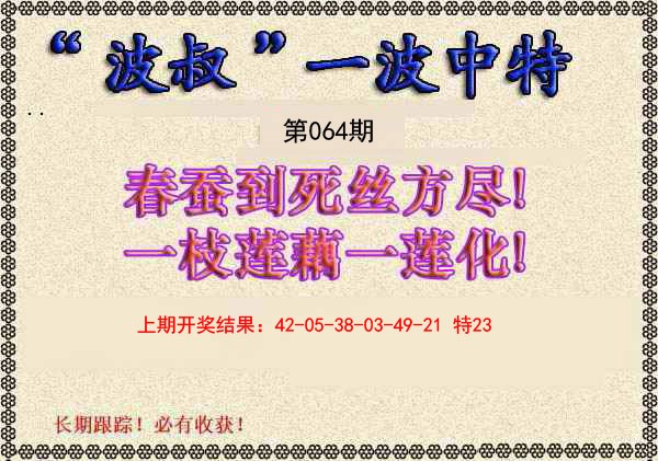 064期波叔一波中特[图]