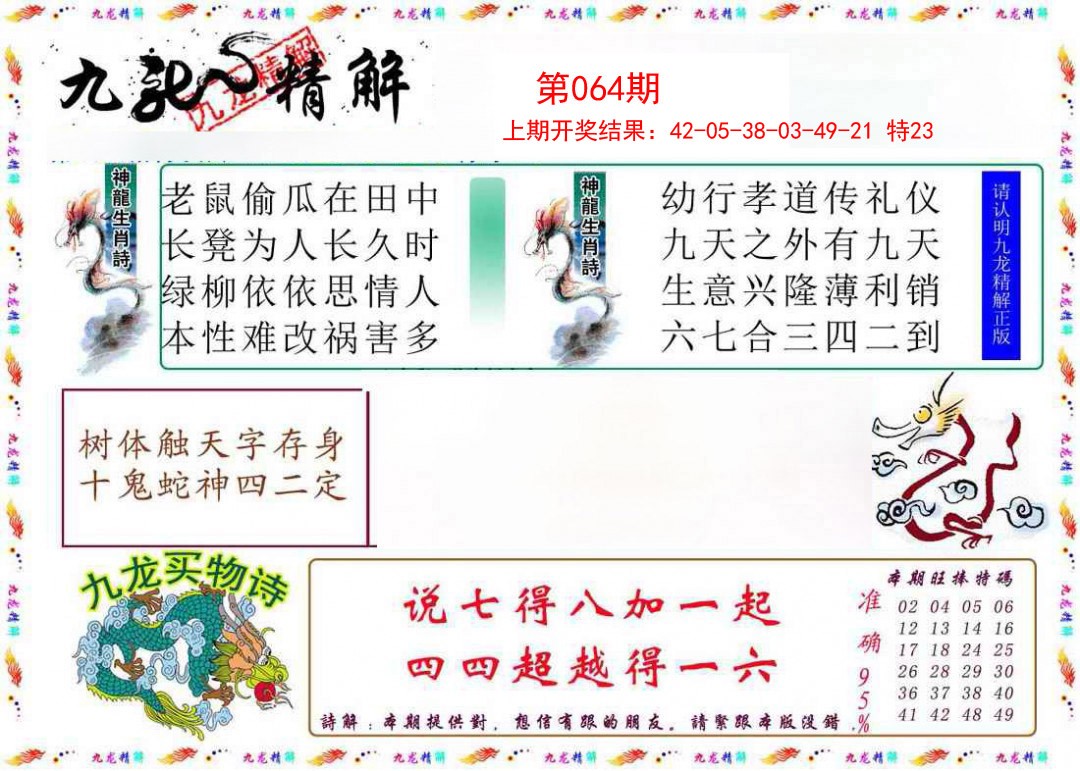 064期九龙精解[图]