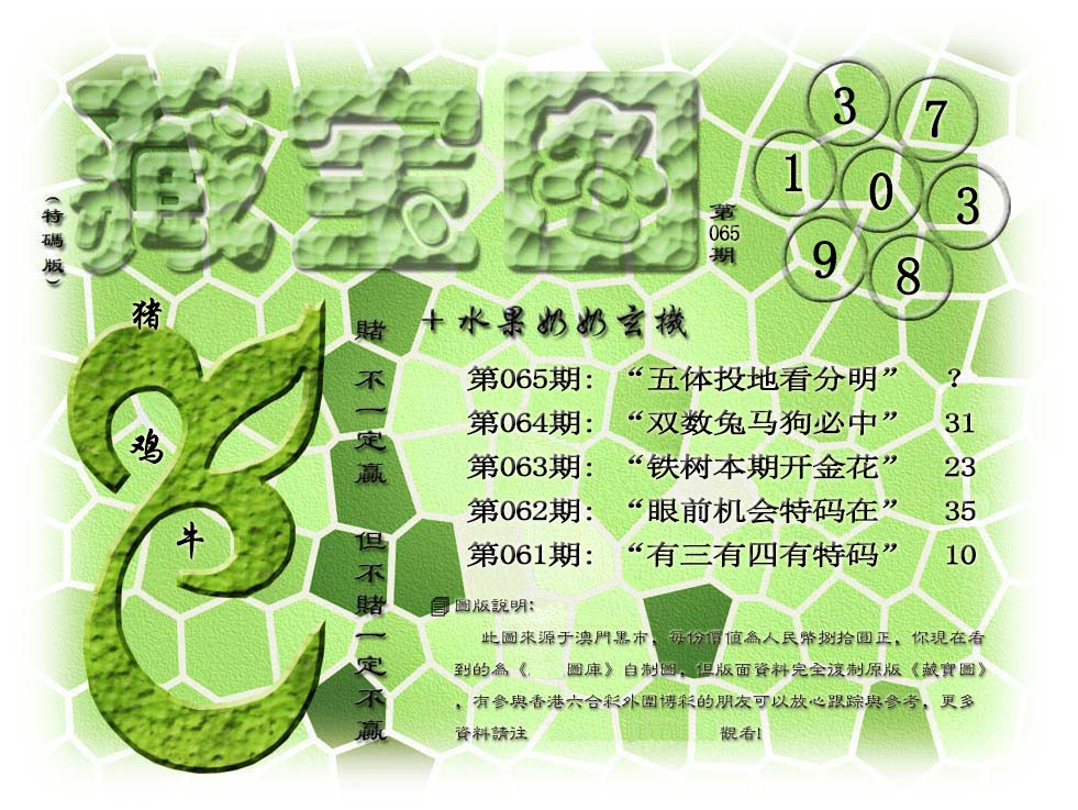 065期(水果奶奶藏宝图)正版[图]