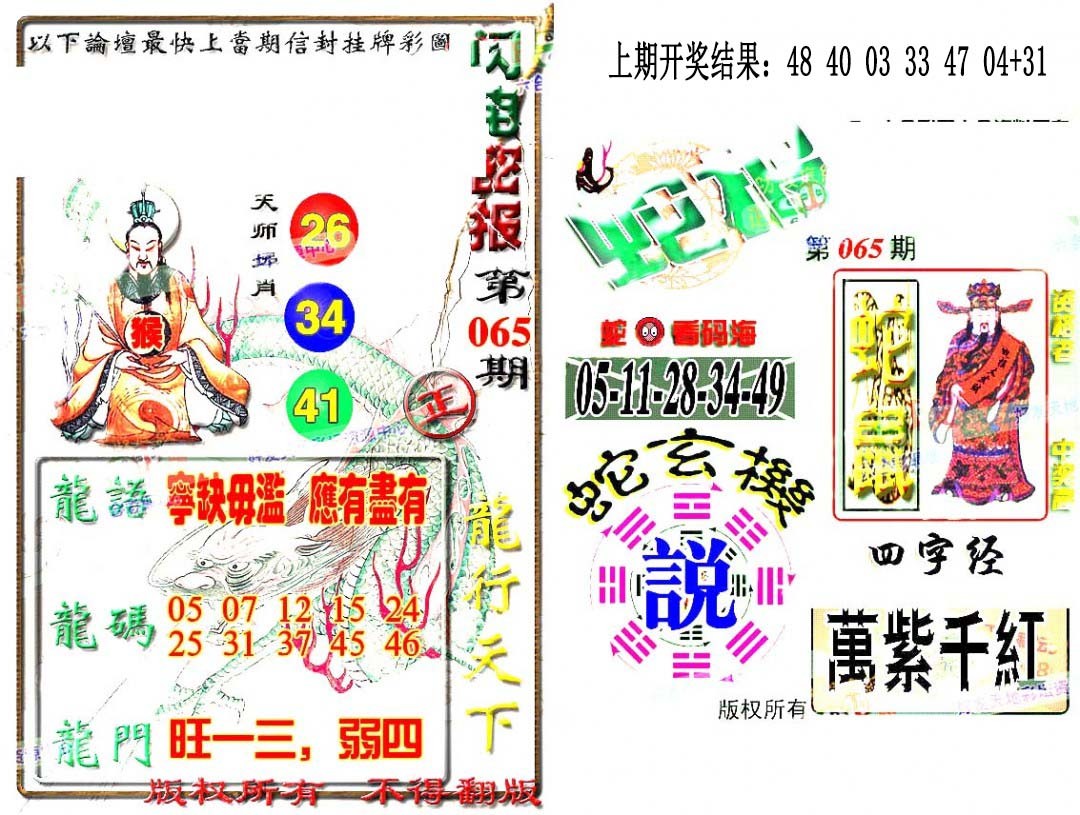 065期蛇报闪电版[图]