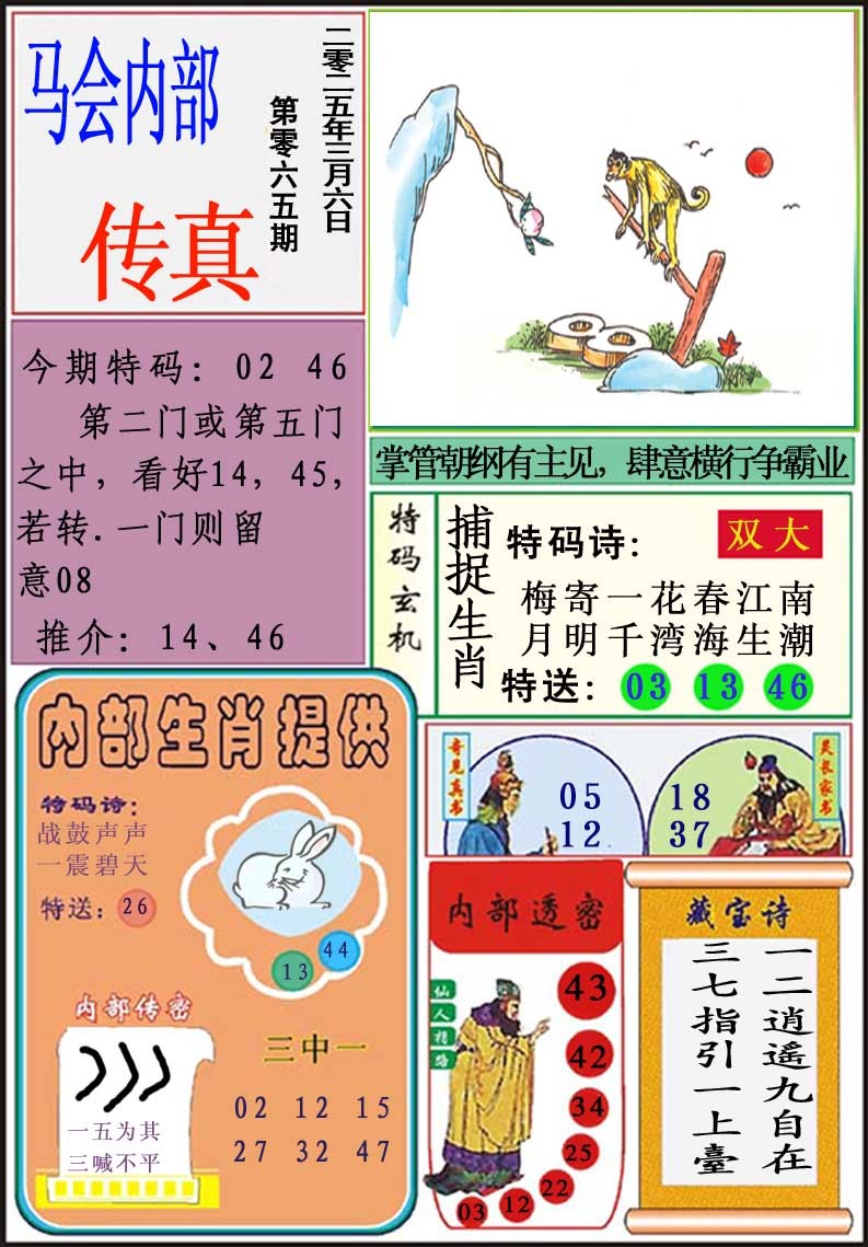 065期马会内部传真[图]