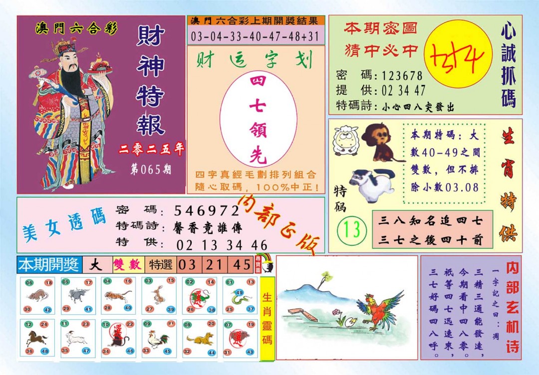 065期财神特报[图]