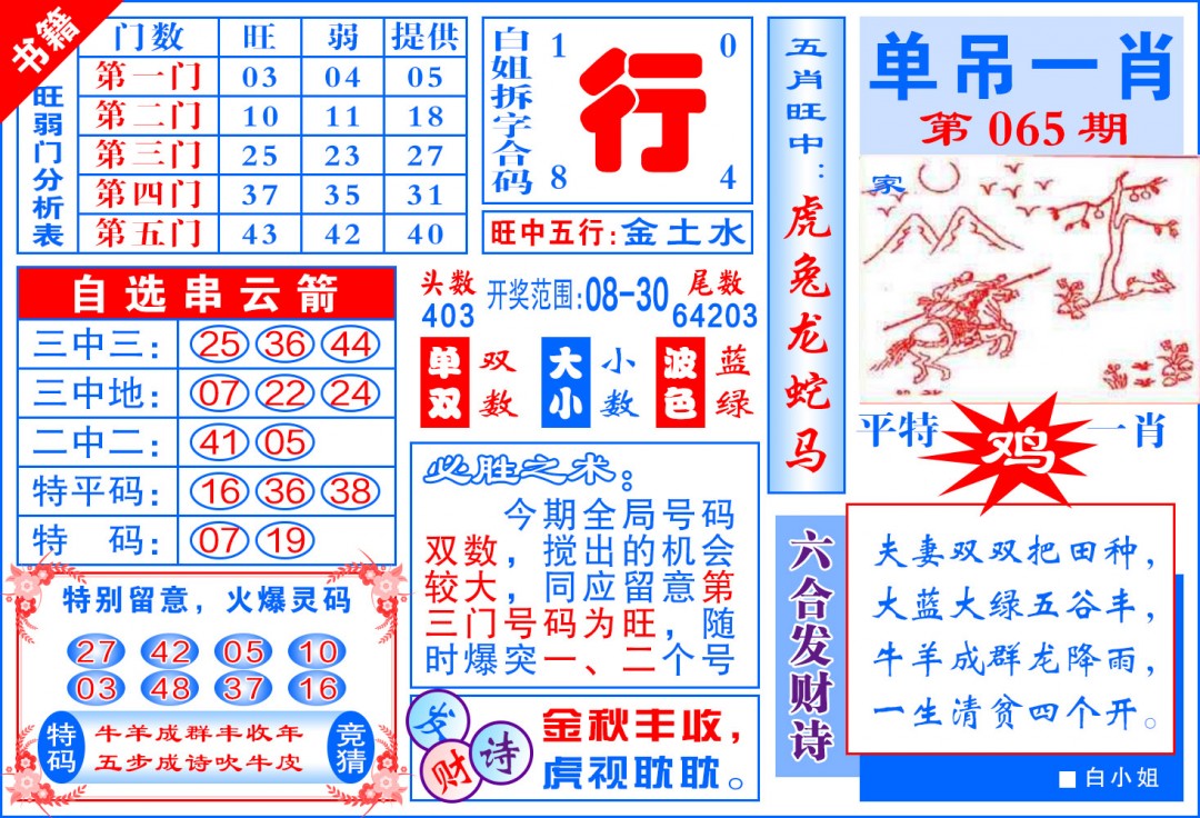 065期澳门单吊一肖[图]