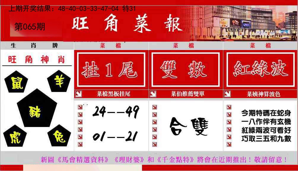065期旺角菜报[图]