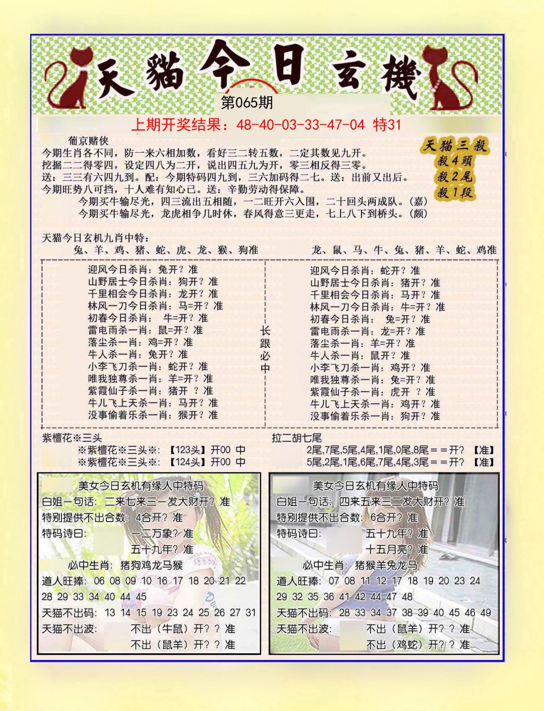 065期今日玄机图B[图]