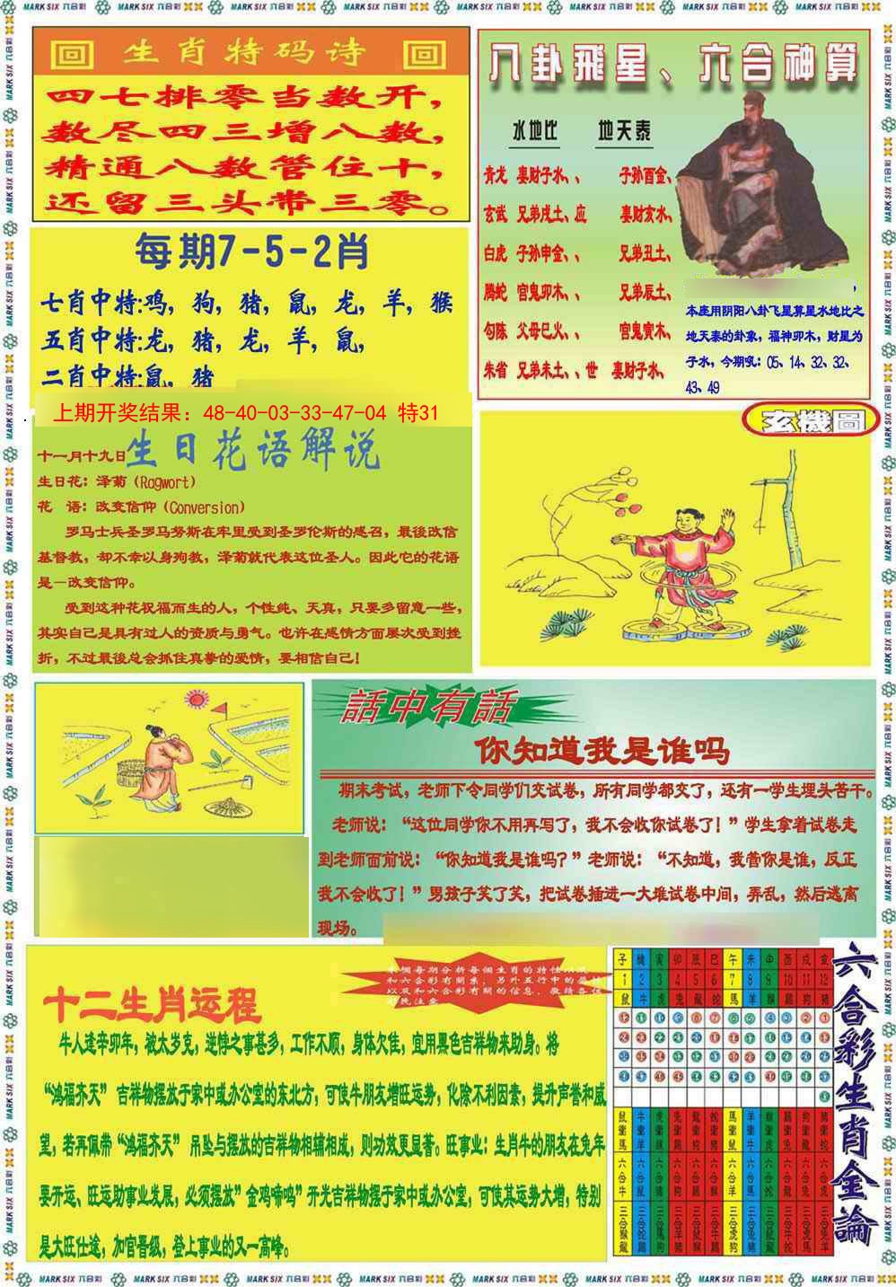 065期九龍马经B(推荐)[图]