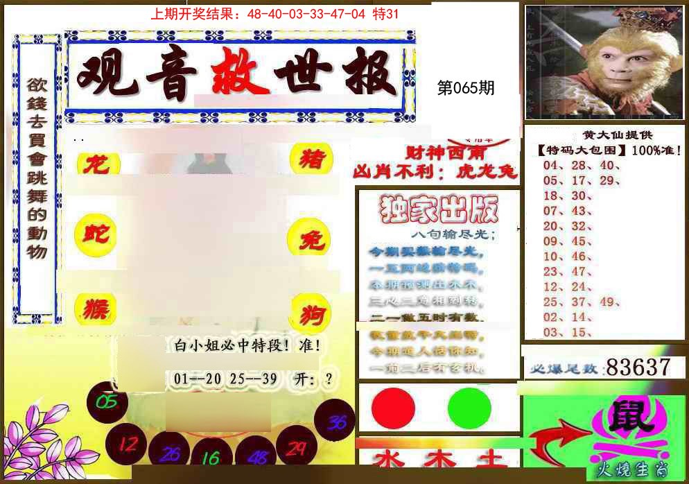 065期(另)观音救世密报[图]