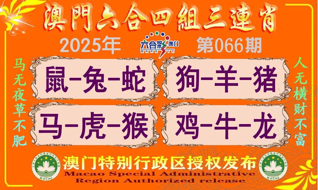 066期六合四组三连肖[图]