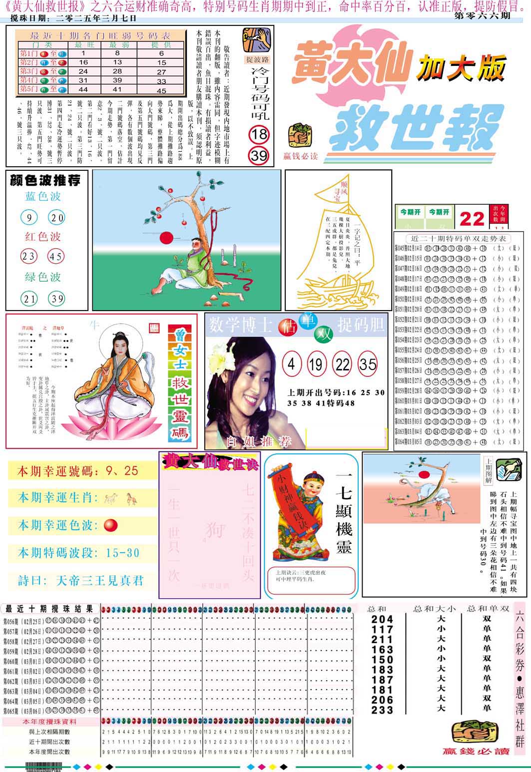 066期黄大仙救世A加大版[图]