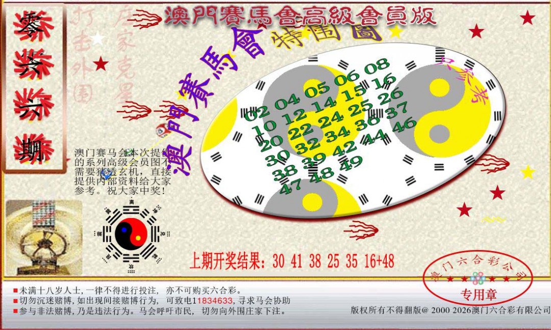066期赛马会高级特围图[图]