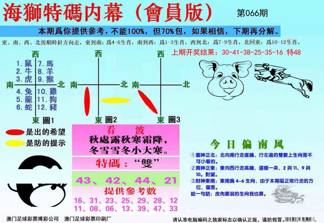 066期海狮特码会员报[图]