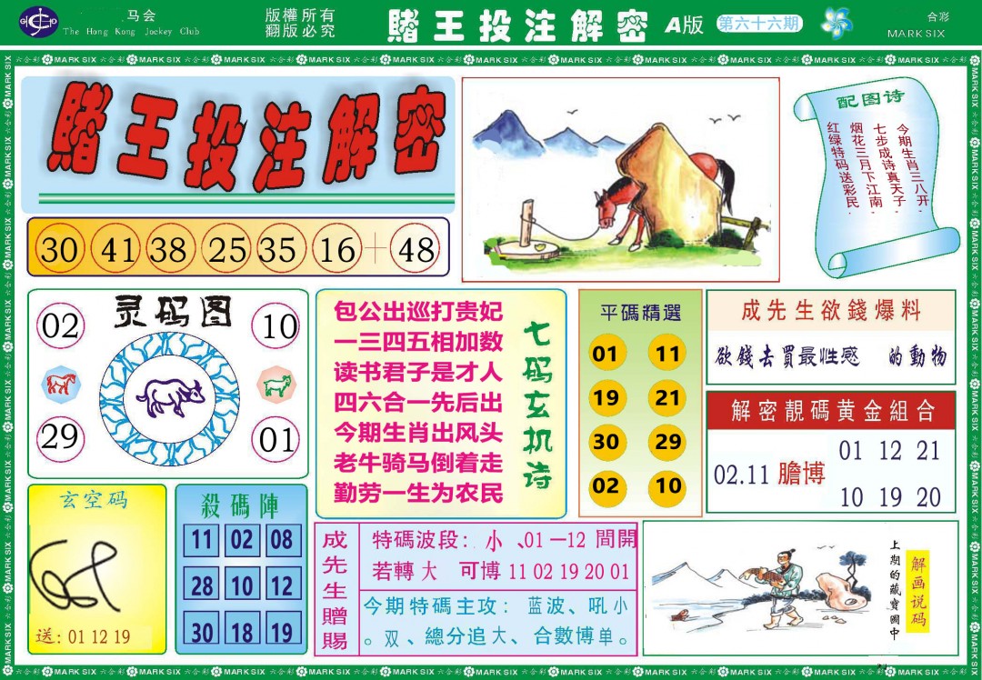 066期赌王投注解密[图]