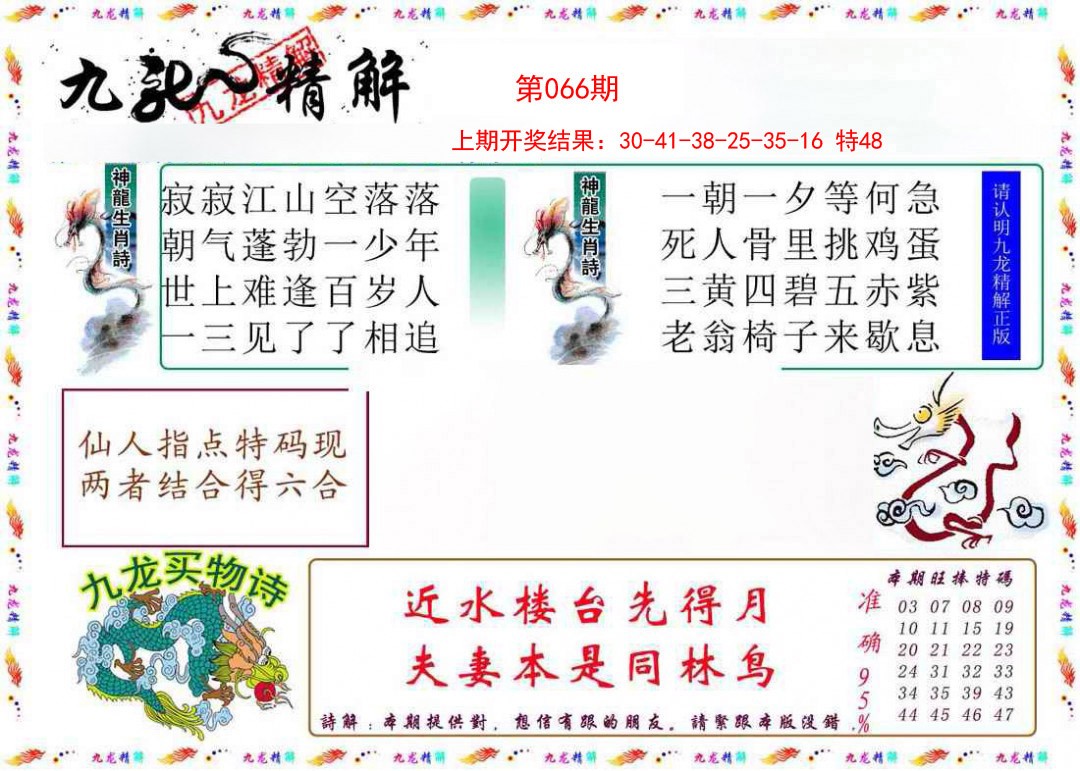 066期九龙精解[图]