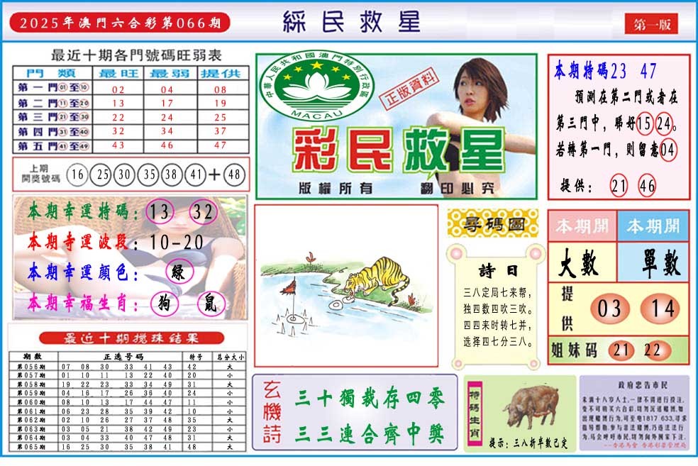 066期彩民救星A[图]