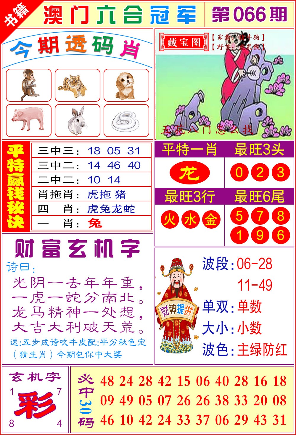 066期澳门六合冠军[图]