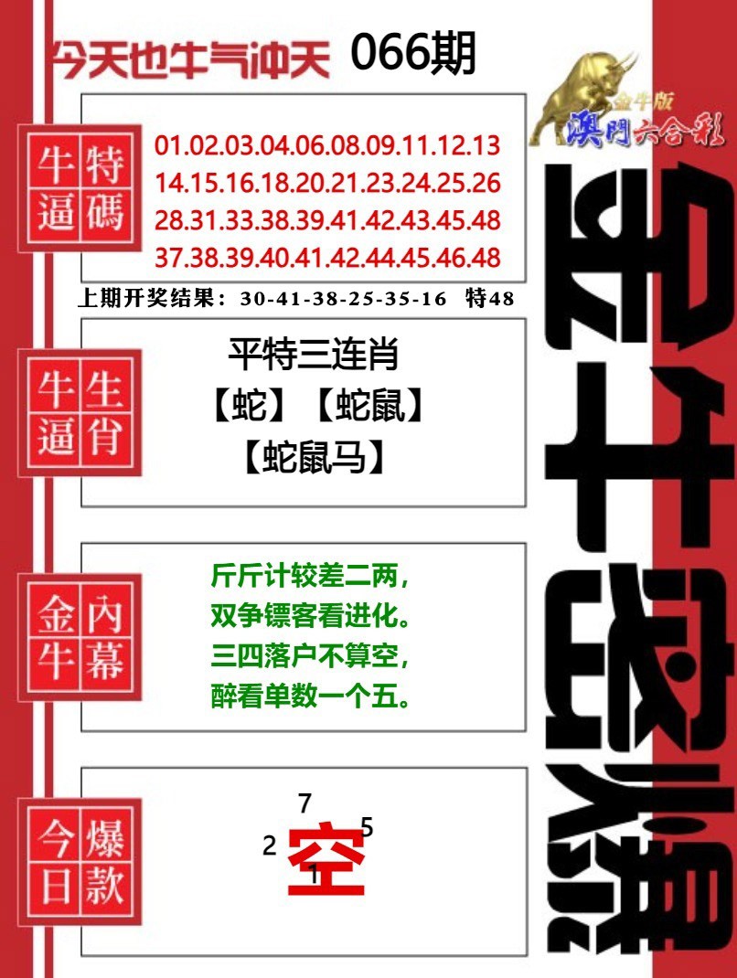 066期金牛密爆[图]