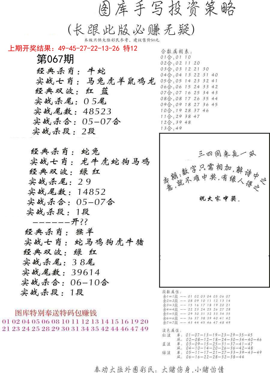 067期手写投资策略[图]