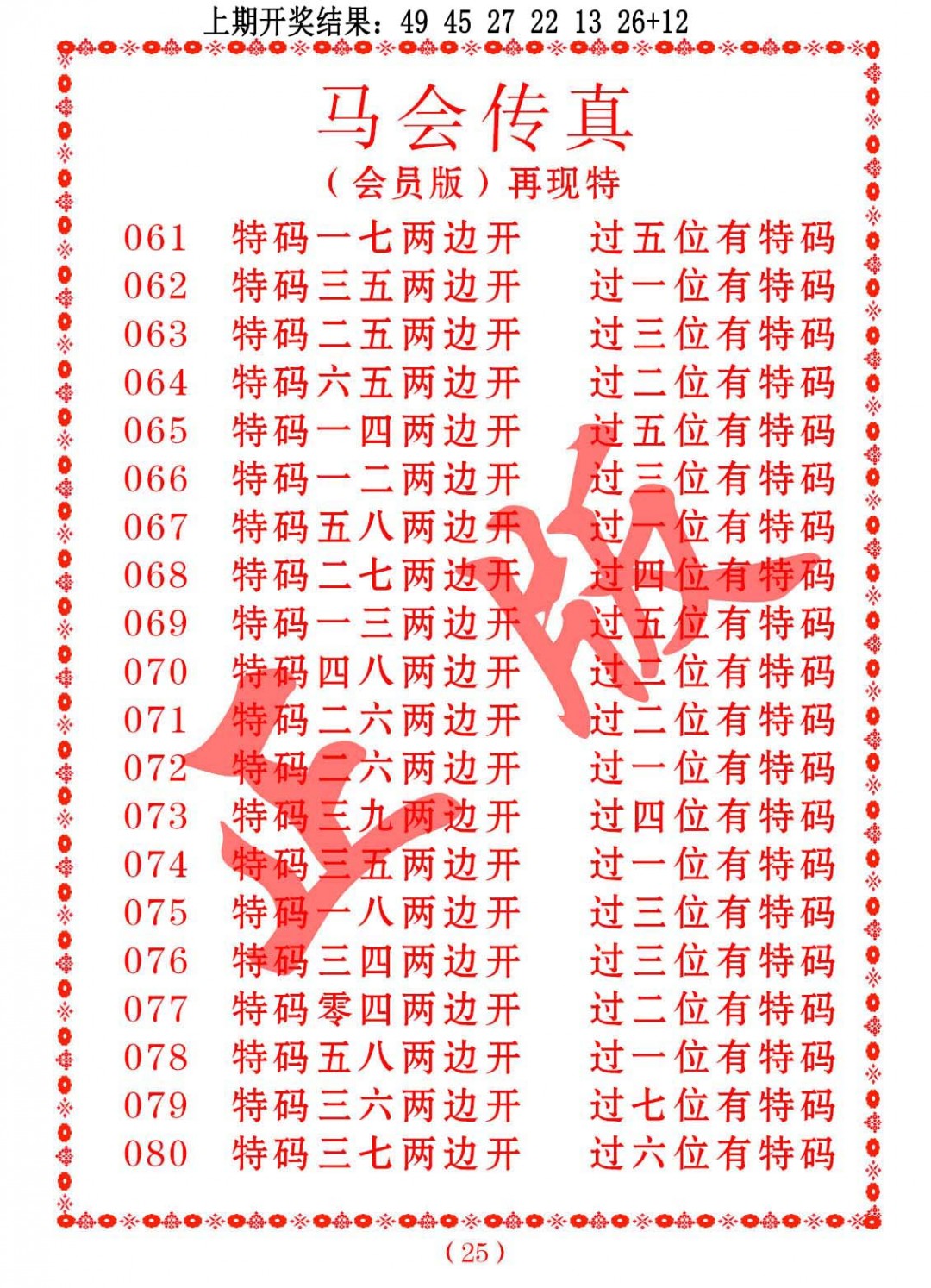 067期马会传真[图]