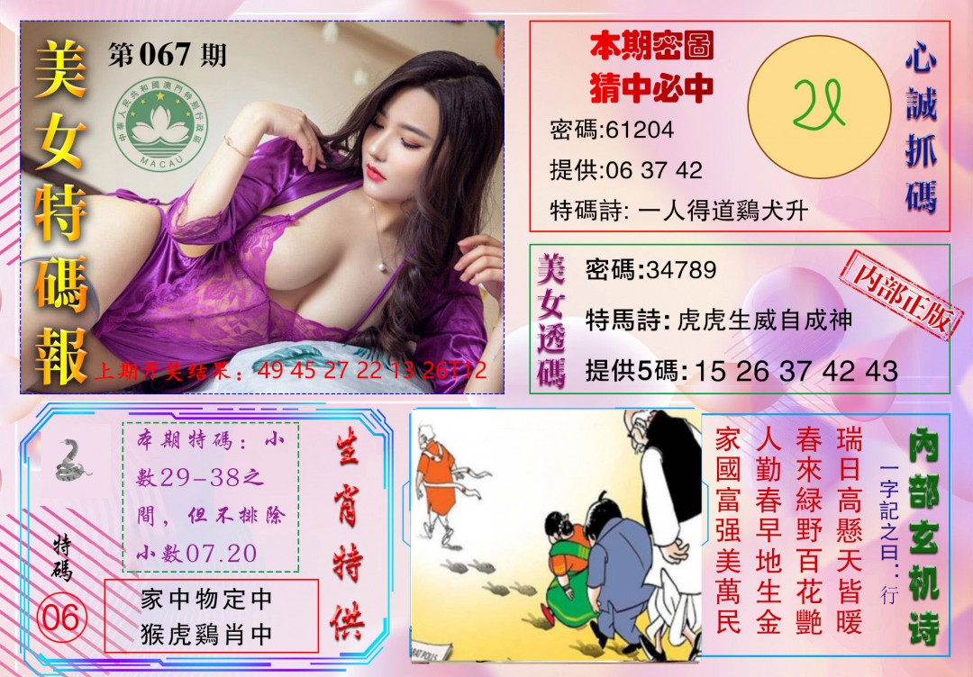 067期美女特码报[图]