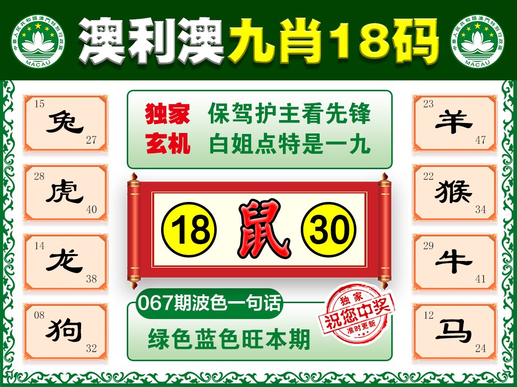 067期澳利澳九肖[图]