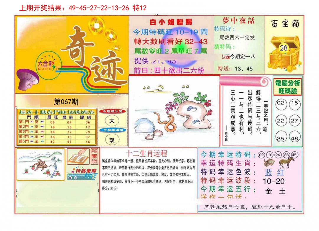 067期九龍奇迹A(推荐)[图]