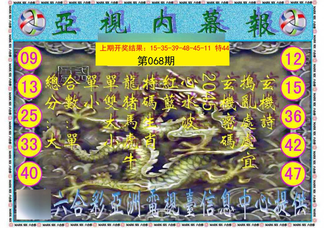 068期亚视内幕报[图]